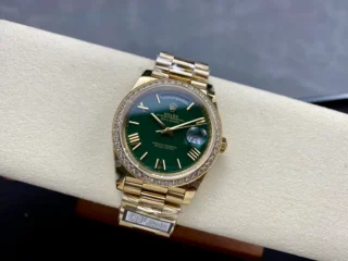 Day-Date Green Ombre Dial Diamond Bezel Presidential Dial