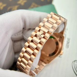 Day Date Rose Gold Dial Fluted Bezel Presidential Bracelet