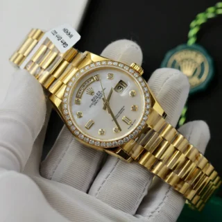 Day Date Pearl Dial Diamond Bezel Presidential Bracelet