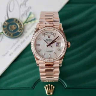 Day Date Pearl Dial Diamond Bezel Presidential Bracelet