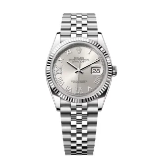 Rolex Datejust Silver Roman Diamond Dial 126234-0029 36 mm