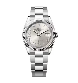 Rolex Datejust Silver Roman Diamond Dial 126234-0030 36 mm