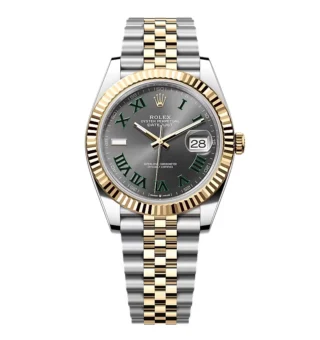 Rolex Datejust Rhodium Dial 126333 "Wimbledon" Flutted/Jubilee 41 mm