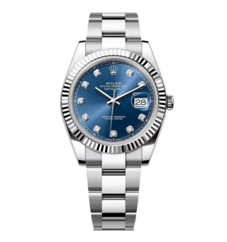 Rolex Datejust Bright Blue Diamond Dial 126334-0015 41 mm