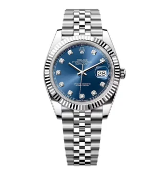 Rolex Datejust Bright Blue Diamond Dial 126334-0016 41 mm