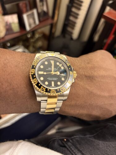 Replica Rolex GMT-Master II Black Dial 116713 photo review