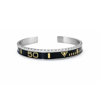 Matte Black Titanium Steel Bezel Bracelet