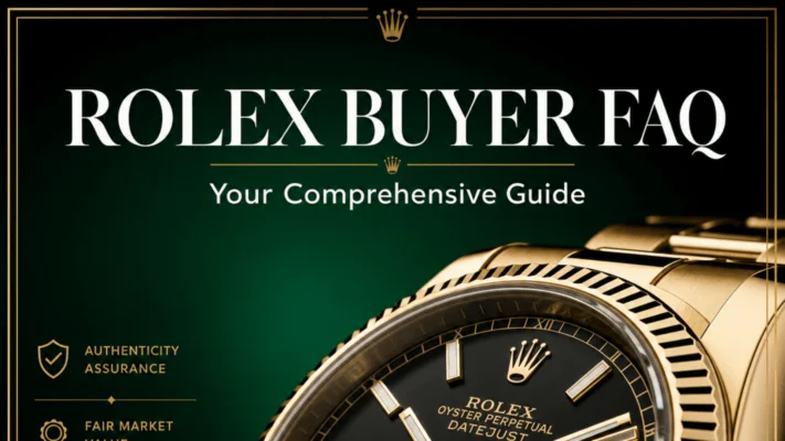 Rolex Buyer FAQ guide featuring Rolex watches including Submariner Daytona and GMT-Master II