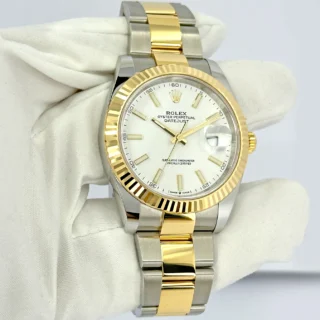 Alternative view of Rolex Datejust White Dial 126333-0015 41 mm