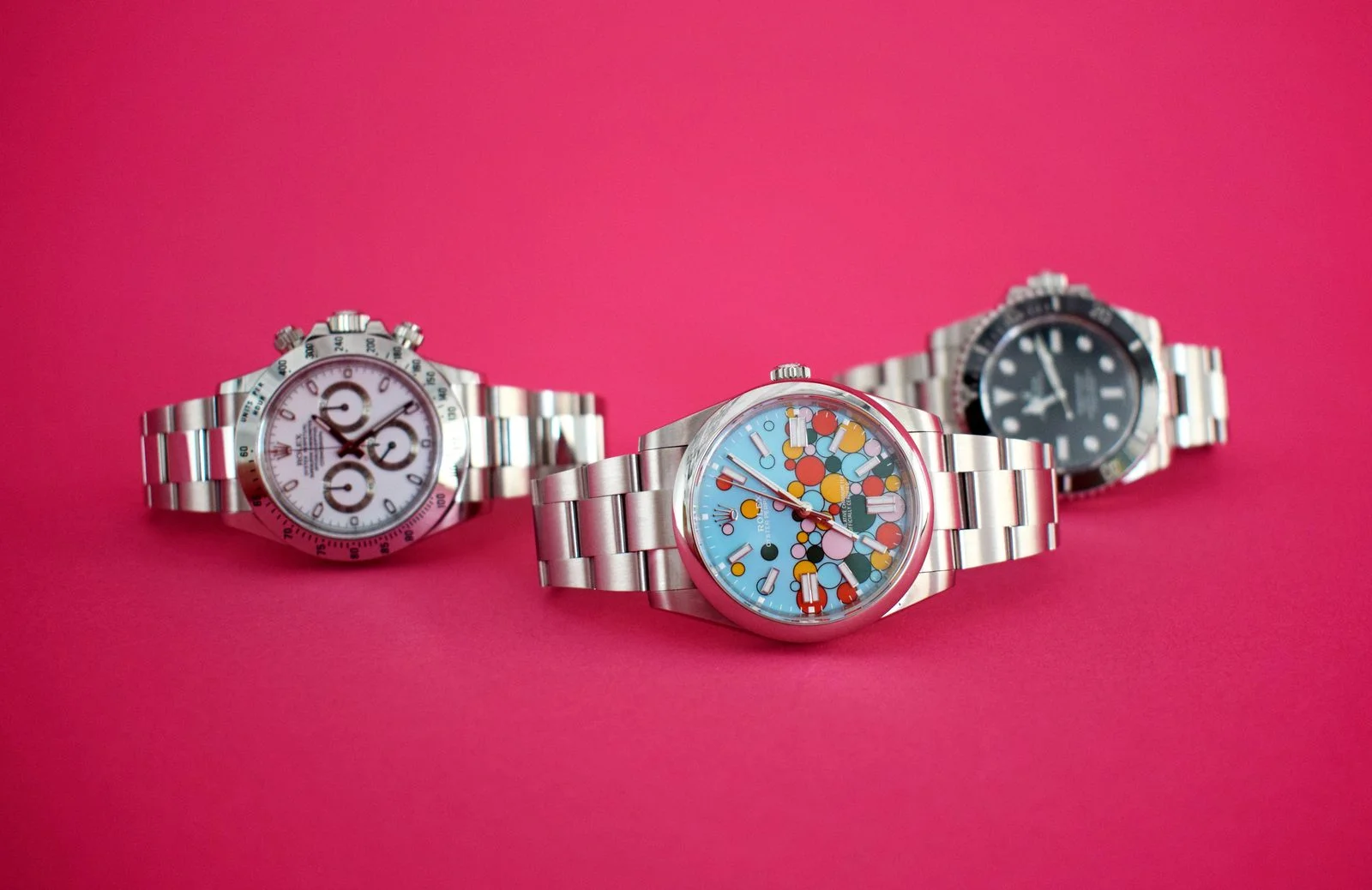 WIRED super clone Rolex under loupe inspection detail