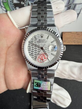 Superclone Rolex Land-Dweller White Honeycomb-Motif Dial 40mm