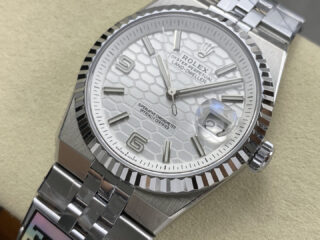 Superclone Rolex Land-Dweller White Honeycomb-Motif Dial 36mm - Image 8