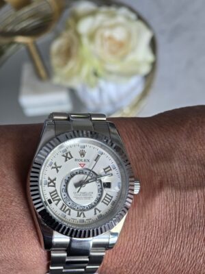Replica Rolex Sky-Dweller Silver Dial 326939 photo review