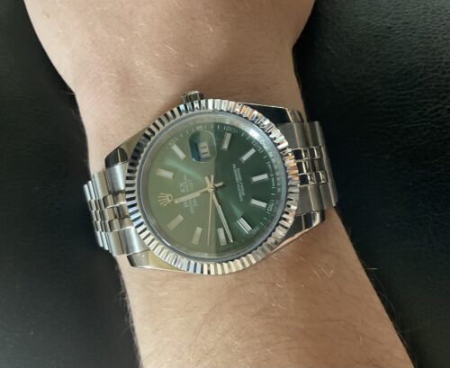 Replica Rolex Datejust Green Dial 126334 Jubilee 41 mm photo review